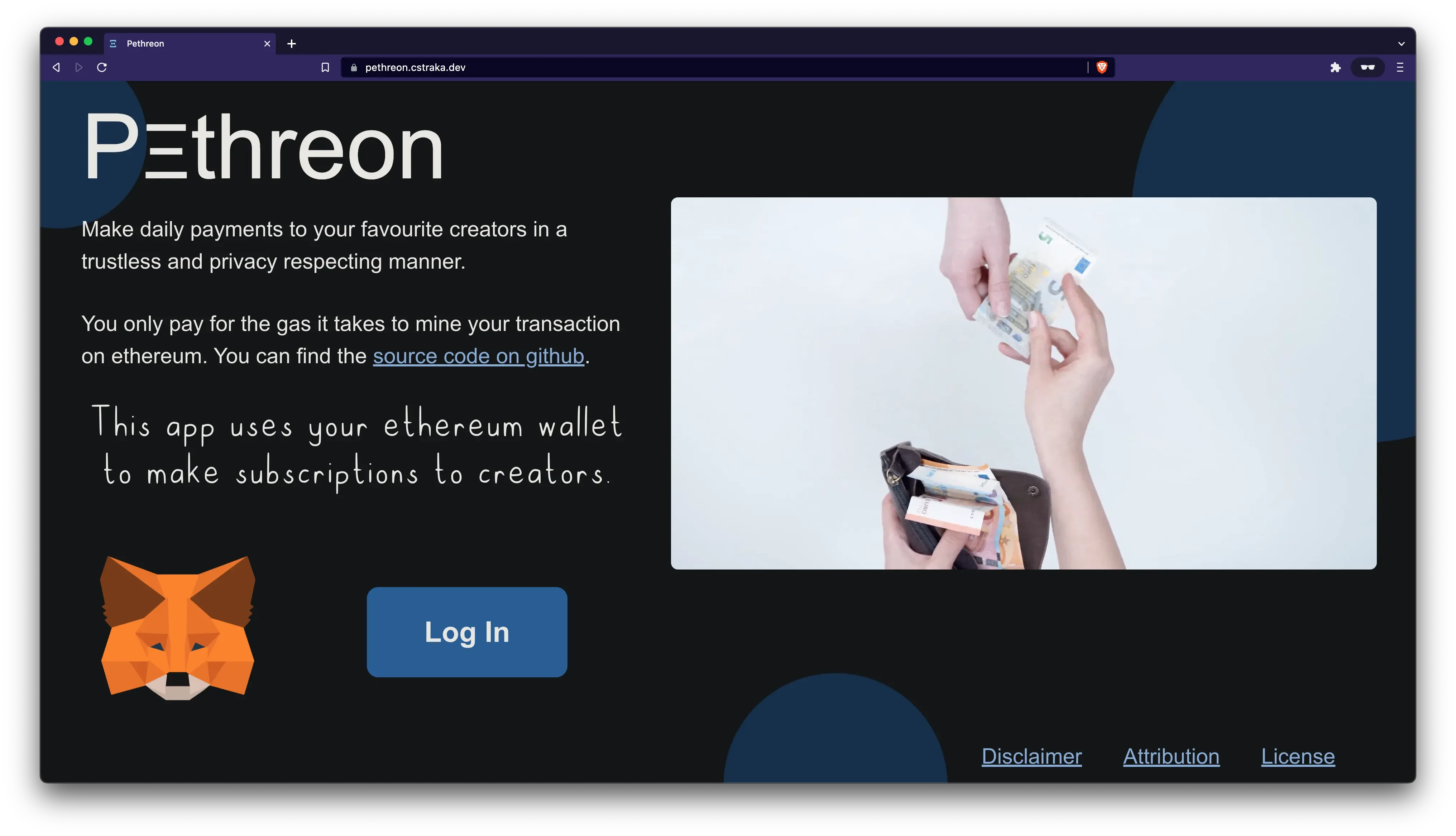 A picture of the pethreon website